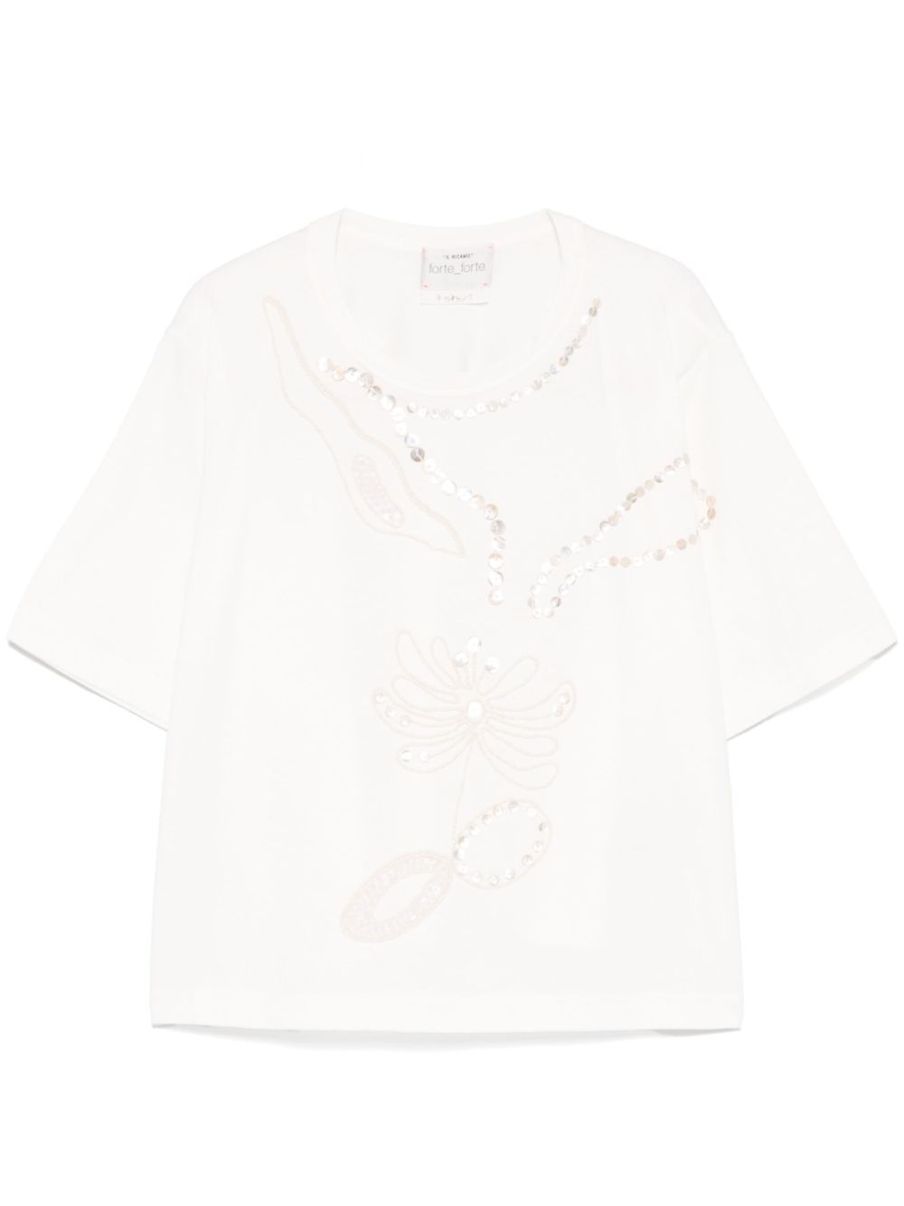 13535MYTSHIRT0005 자수 코튼 티셔츠